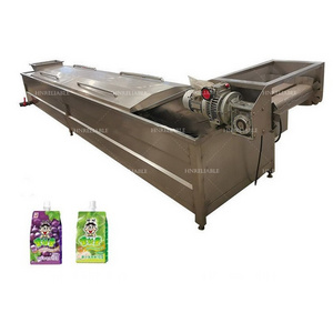 3 to10 meters length automatic water bath tunnel type potato chips french fries vegetable and food blanching machine for sale