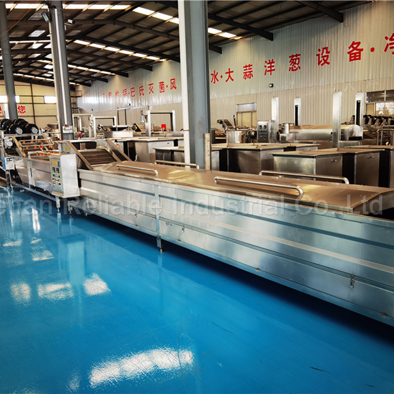 3 to10 meters length automatic water bath tunnel type potato chips french fries vegetable and food blanching machine for sale