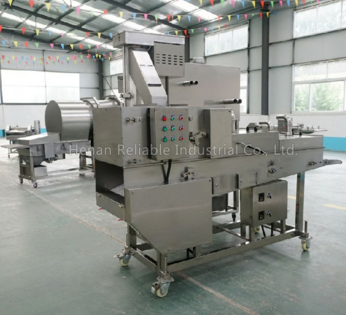 Chicken nuggets bread crumb coating machine automatic battering machine