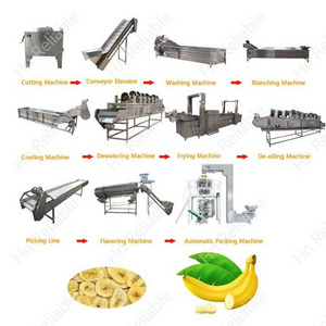 Industrial  used banana chips production line / banana chips flavoring  making machine / fatiador e fritadeira para banana chips