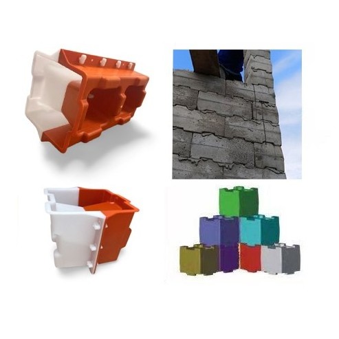 Renfa hot selling high quality good price cement interlocking plastic hollow block bricks molds for wall  for sale