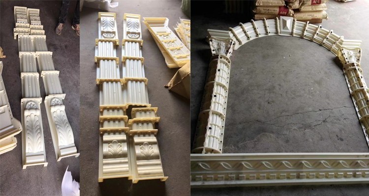 RF plastic window moulding Plastic exterior decorative concrete window frame moldings cement door trim mold for sell