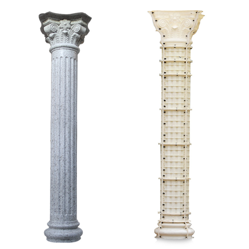 RF Cheaper price strong quality smooth and groove and spiral plastic concrete roman pillars column molds for sale