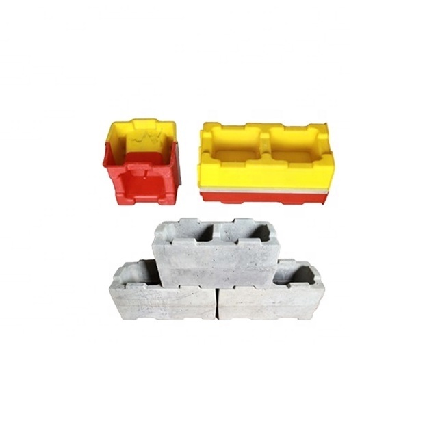 manual plastic materials concrete interlocking blocks wall hollow block mold hollow brick cement mold