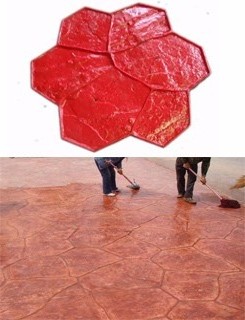 PU stamp mat Rubber Molds for Stamped Concrete Paving Imprint Silicone Concrete Stamping Moulds for Floor Overlay concrete stamp