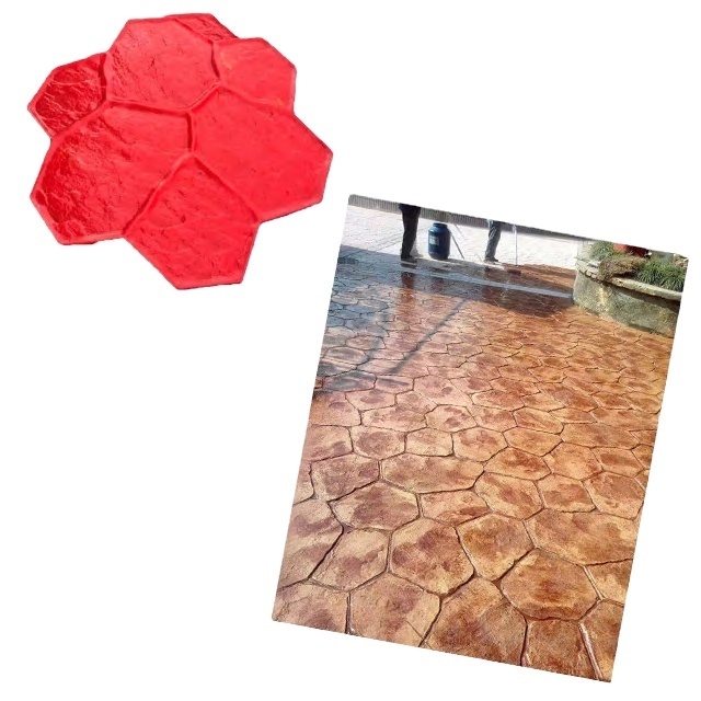 resins decor stamping die mould for hydraulic presses stamped decorative concrete patterns molds