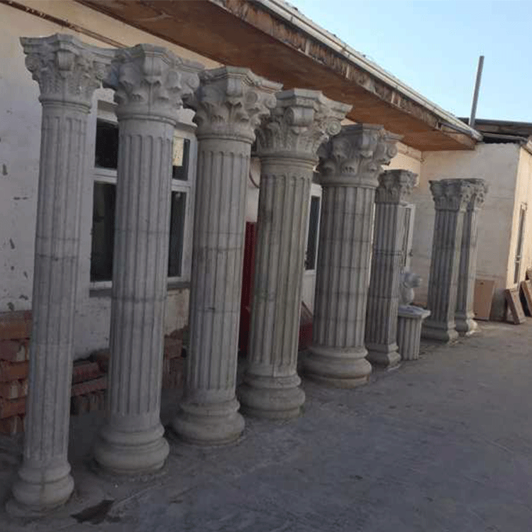 Diameter 25cm Fiber Glass Designs Cement Plastic Mould Greece Roman Appearance Pillars