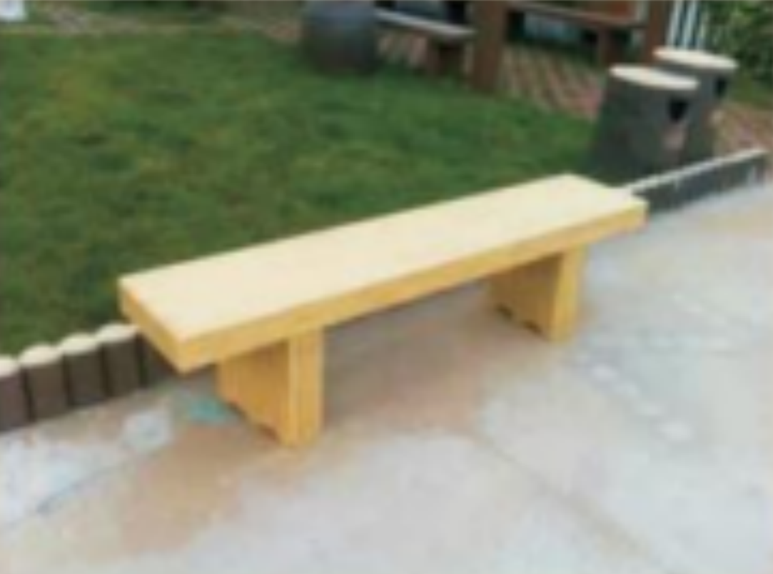 RF High quality outside park decorations plastic concrete  table and chair molds concrete plastic bench molds