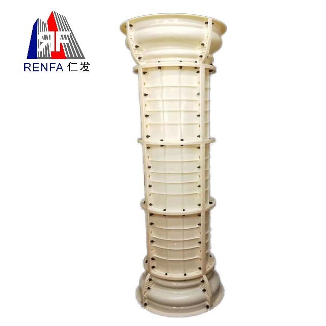 RF Cheaper price strong quality smooth and groove and spiral plastic concrete roman pillars column molds for sale