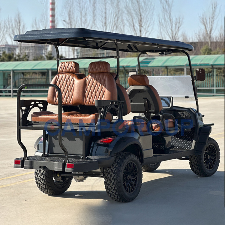 CAMP 2024 New Design 6 Seater Golf Cart Electric Motor 72v Battery Club Sightseeing Car Electric Golf Scooter