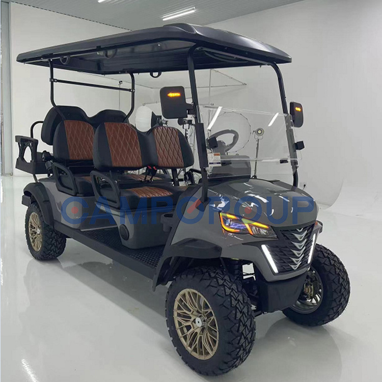 CAMP 2024 New Design 6 Seater Golf Cart Electric Motor 72v Battery Club Sightseeing Car Electric Golf Scooter