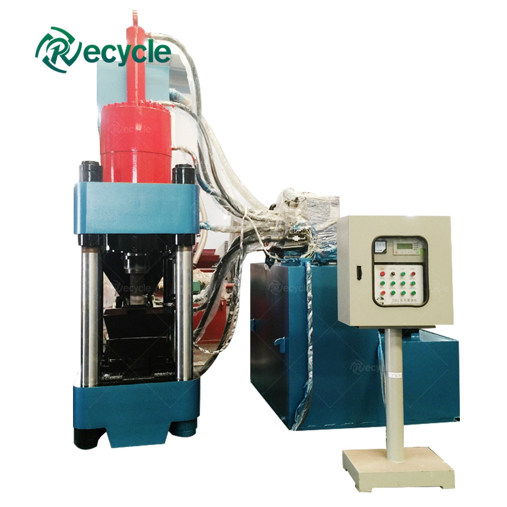 Automatic Sawdust Briquetting Press Metal Chip Briquette Machine For Steel Chips