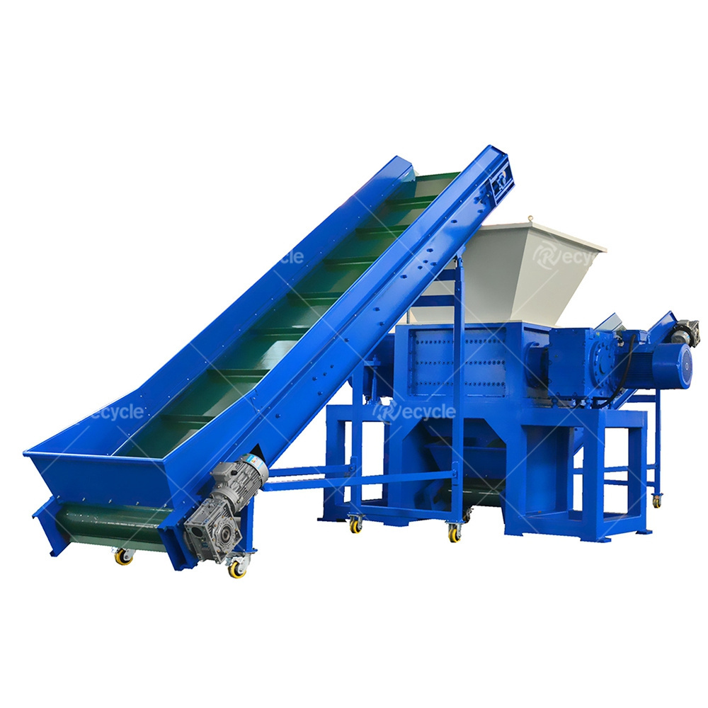 Low Price Foam Plastic Bottle Shredder Cardboard Crusher Twin Shaft Double Shaft Pallet Metal Shredder Machine