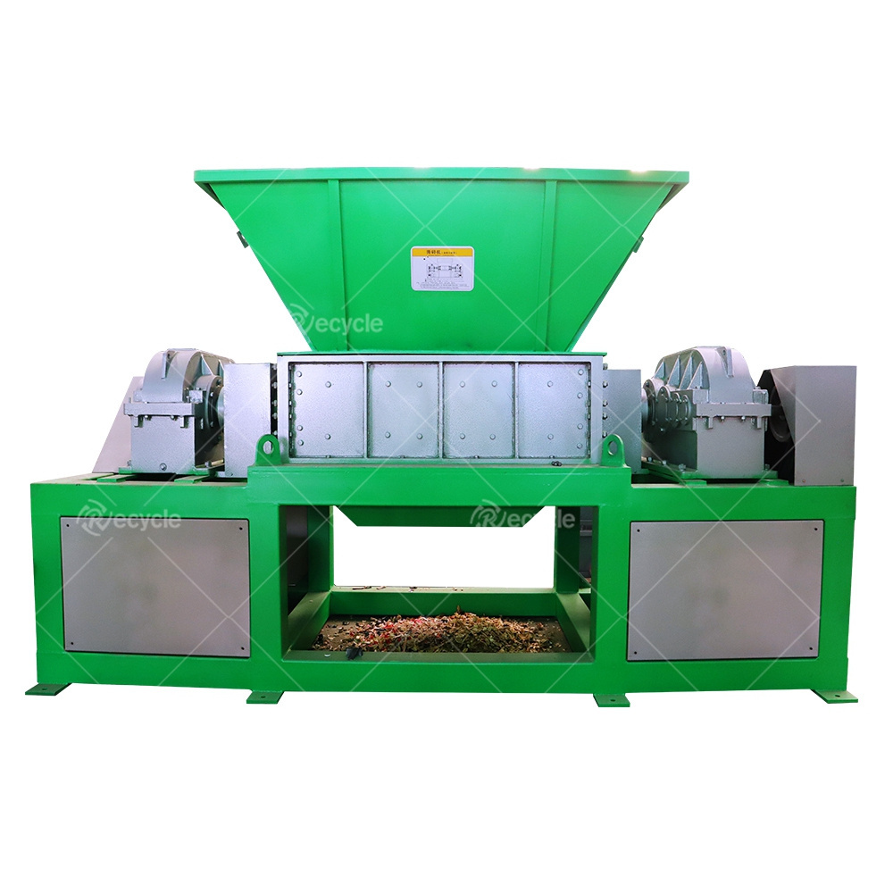 100-3000kg/h  Fully Automatic Waste Industrial Timber Wood Pallet Double Shaft Shredder For Sale