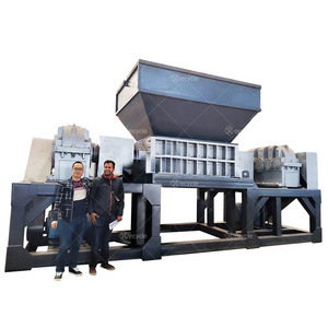 100-3000kg/h  Fully Automatic Waste Industrial Timber Wood Pallet Double Shaft Shredder For Sale