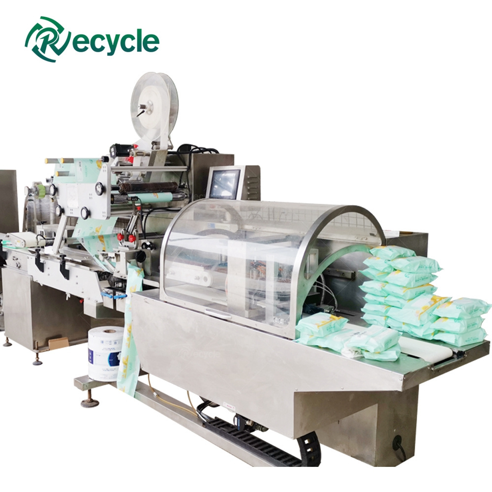 Hot Sale Non Woven Disposable 100% Cotton Wet Wipes Machine Production Line Towel Making Folding Machine