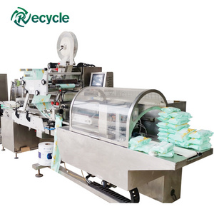 Hot Sale Non Woven Disposable 100% Cotton Wet Wipes Machine Production Line Towel Making Folding Machine