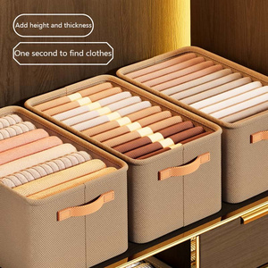 2024 Hot Selling New Storage Boxes Bins Collapsable Fabric Storage Box Wardrobe Clothing Organizer