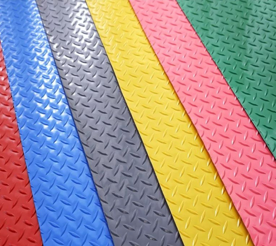 pvc vinyl non-slip roll floor mat plastic rubber garage floor mat