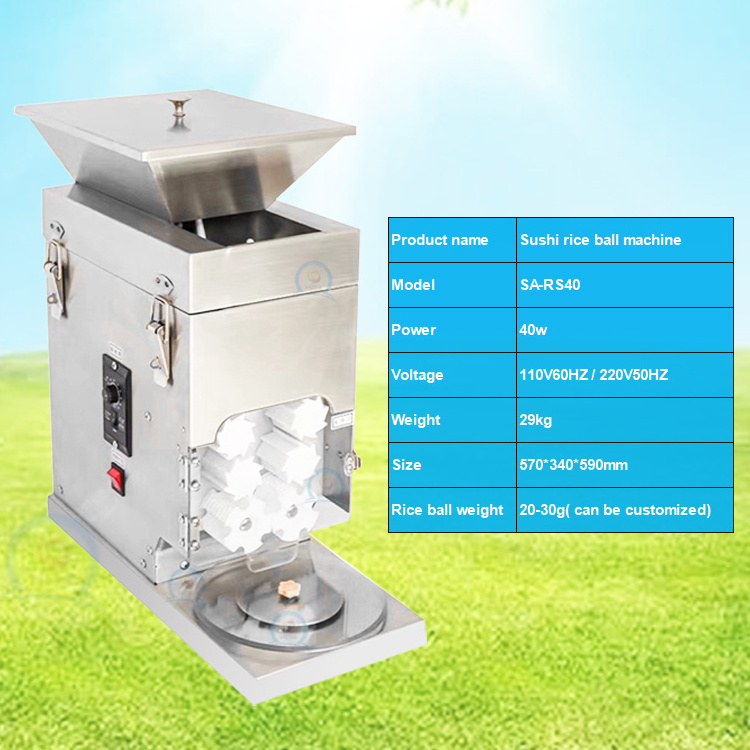 automatic rotary puffed rice ball forming machine sushi onigiri press tool rice ball shaping robot sushi maker machine