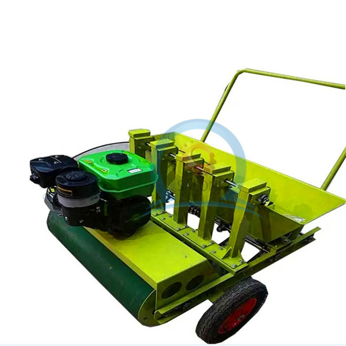 hot sale easy operate hand push seeder manual garlic vegetable onion carrot planting machine 5 row seeder