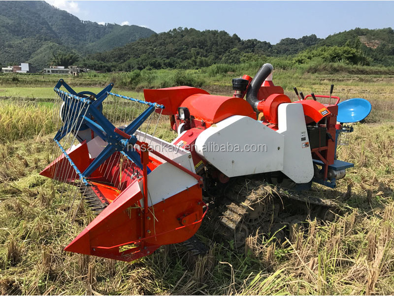 High efficiency and low price small mini rice/ wheat combine harvester