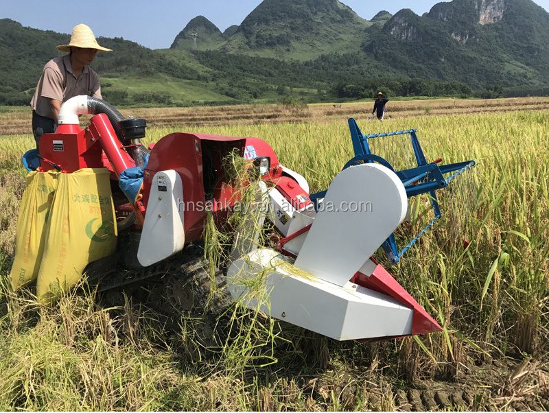 High efficiency and low price small mini rice/ wheat combine harvester