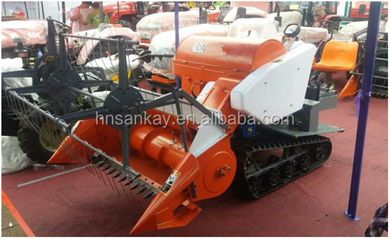 High efficiency and low price small mini rice/ wheat combine harvester