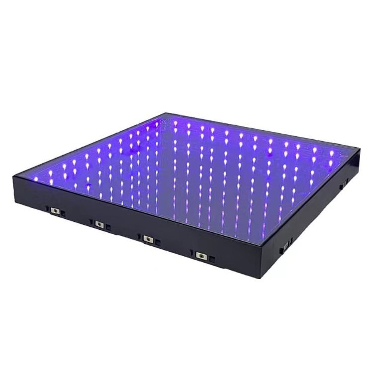 Portable Wireless LED Dance Floor Interactive 3D Lumineuse Piste De Danse for Wedding Infinity Mirror Stage Lights