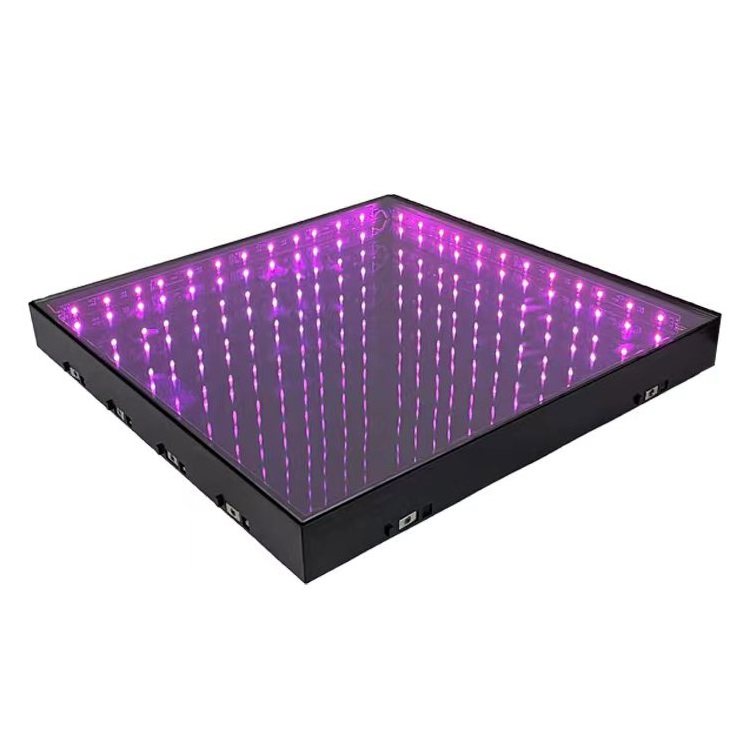 Portable Wireless LED Dance Floor Interactive 3D Lumineuse Piste De Danse for Wedding Infinity Mirror Stage Lights