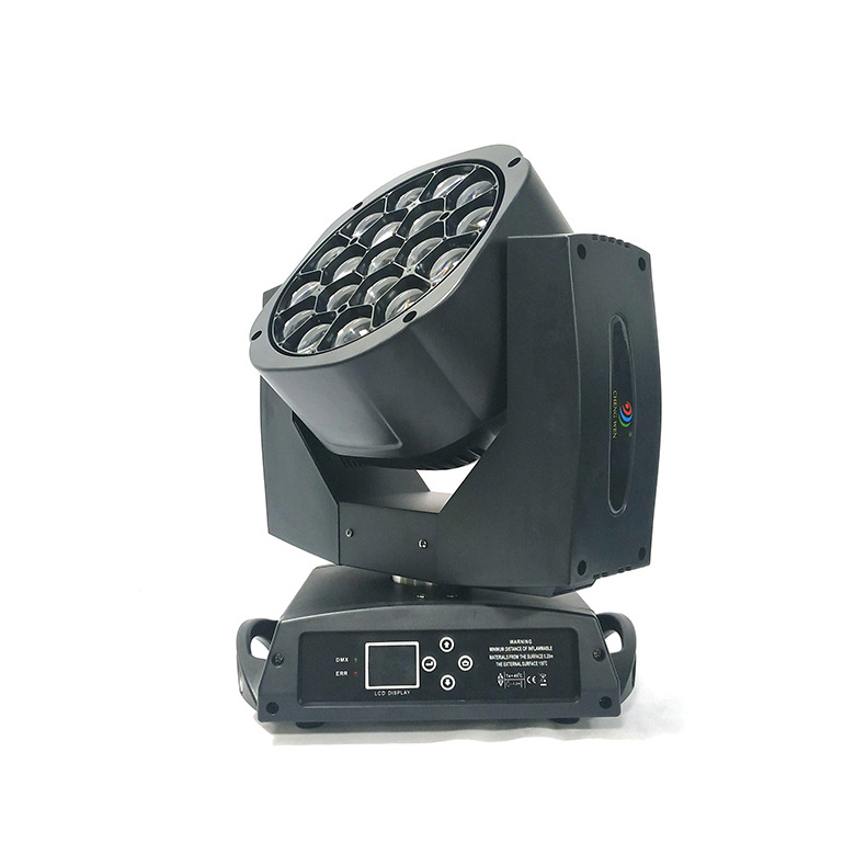 RGBW 4in1 19pcs 15W Amazing Effect Big Bee Eye Zoom Wash Led Moving Head Light For Disco Stage Nightclub Lighting