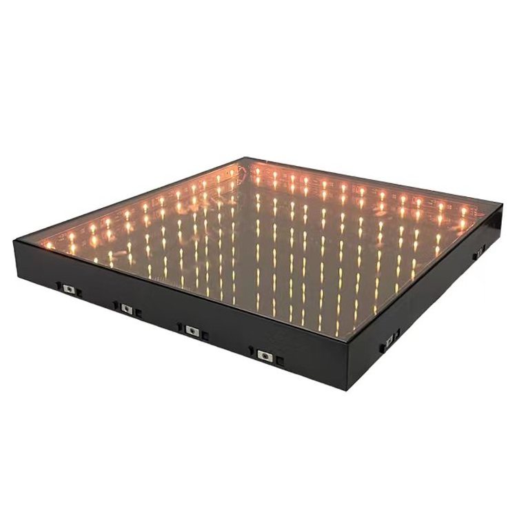 Portable Wireless LED Dance Floor Interactive 3D Lumineuse Piste De Danse for Wedding Infinity Mirror Stage Lights