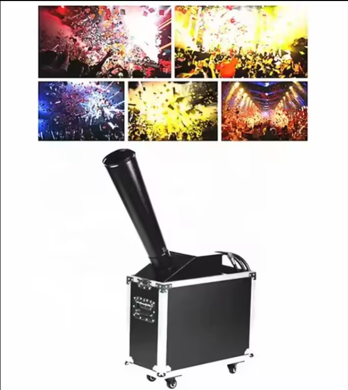 Small Stage Effect Confetti Cannon Machine Rainbow  Effect Paper DMX Launcher For Party Stage