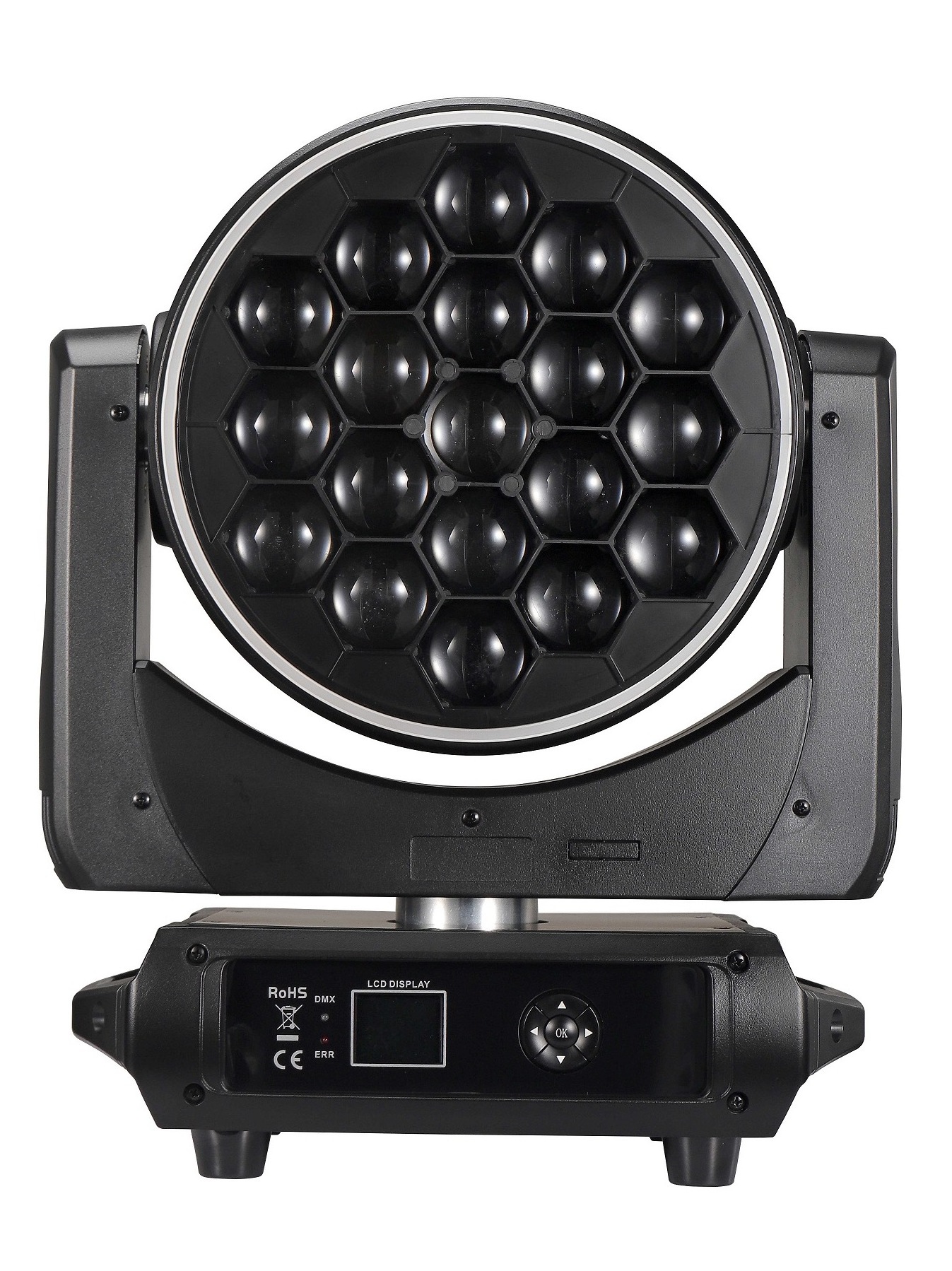 Big Bee Eye 19pcs*15W LED K10 4in1 Nightclub DJ Lights Laser Disco Moving Head Zoom Wash DMX512 Factory Price Cheap  Stage Light