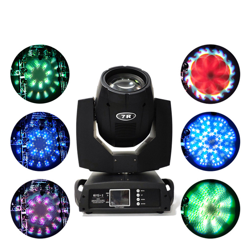 230W R7 Platinum Lamp 3-in-1 Moving Head Light with Double Dual Prism Beam for KTV Nightclub  Disco Lights Stage Lights