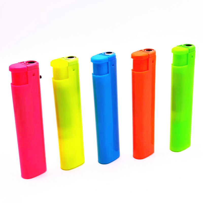 Factory cheap price F018 mini solid transparent colors disposable refillable windproof torch electric cigarette lighters