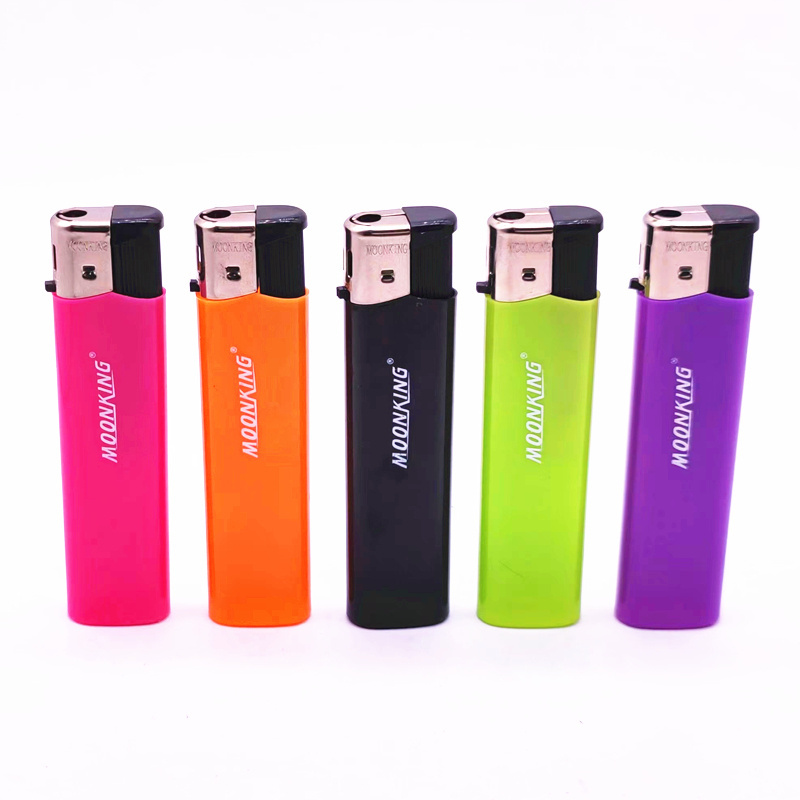 Original outward appearance of novelty slim gas tank solid color E729 electronic piezo cigarette disposable lighter