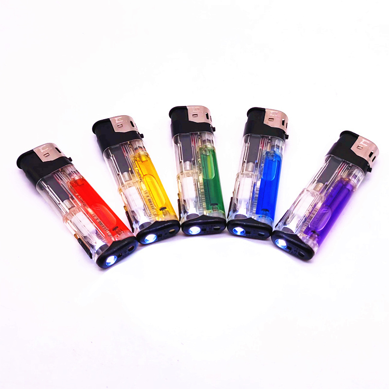 Cheap price L309 gas refillable LED electric flame cigarette lighter