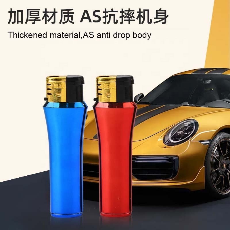 flower vase silver gold wind proof electronic refillable gas lighter lighter with plating