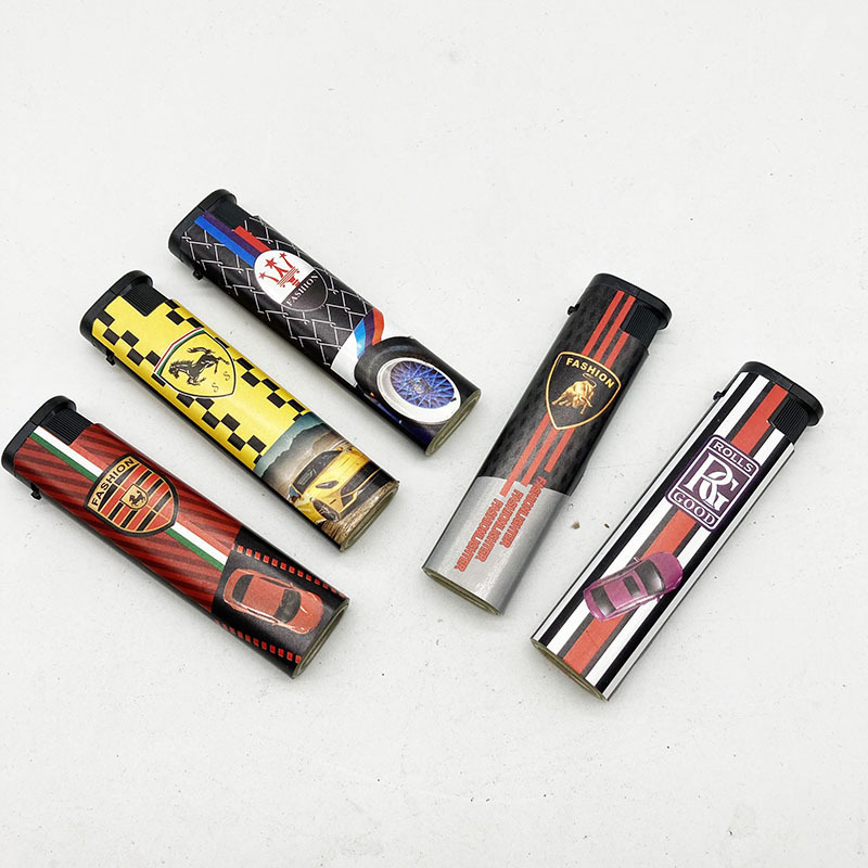 F018 Round Slim Lighter windproof Outdoor Gas Cigarettes Lighters