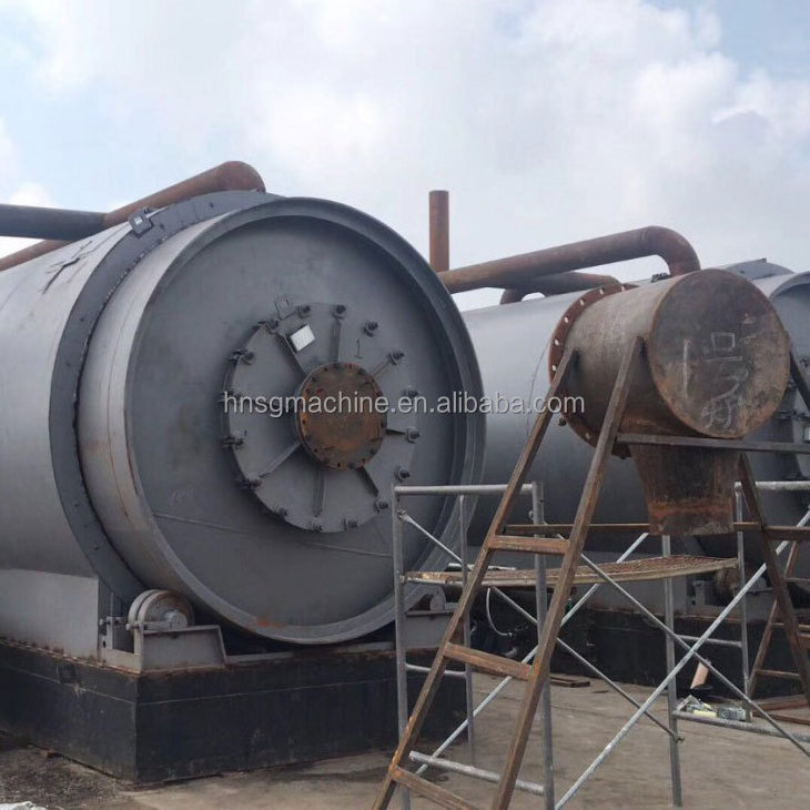 China Used Tyre Recycling Plant To Fuel Oil Plastic Refining Pyrolysis Furnace