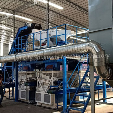 Copper Aluminum Radiator Recycling Line/Scrap Copper Aluminum Radiator Shredder/Scrap Radiator Separating and Cutting Machine