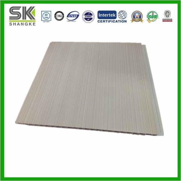 Wood pvc ceiling tiles/ film laminated ceiling tile strip for house decoration