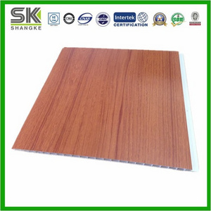 Wood pvc ceiling tiles/ film laminated ceiling tile strip for house decoration