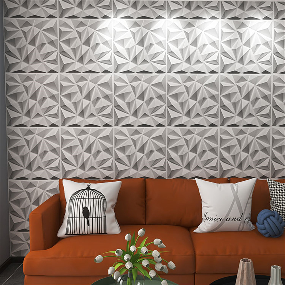 Home Interior Modern Design Decorative Pvc 3d Diamond Wall Panel Wallpaper