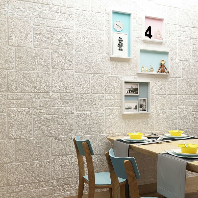 cheap price art brick wall flower brick stone foam 3d wall sticker wall panel paper