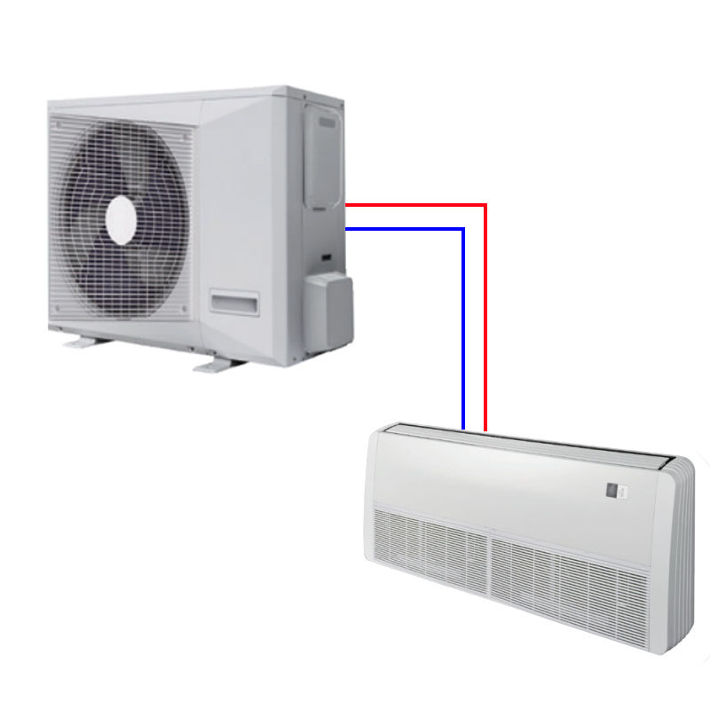 Europe Floor Standing Fan Coil Ultra Thin Water Heating Indoor Unit Air Conditioners Exposed Fan Coil Unit for Heat Pump heating