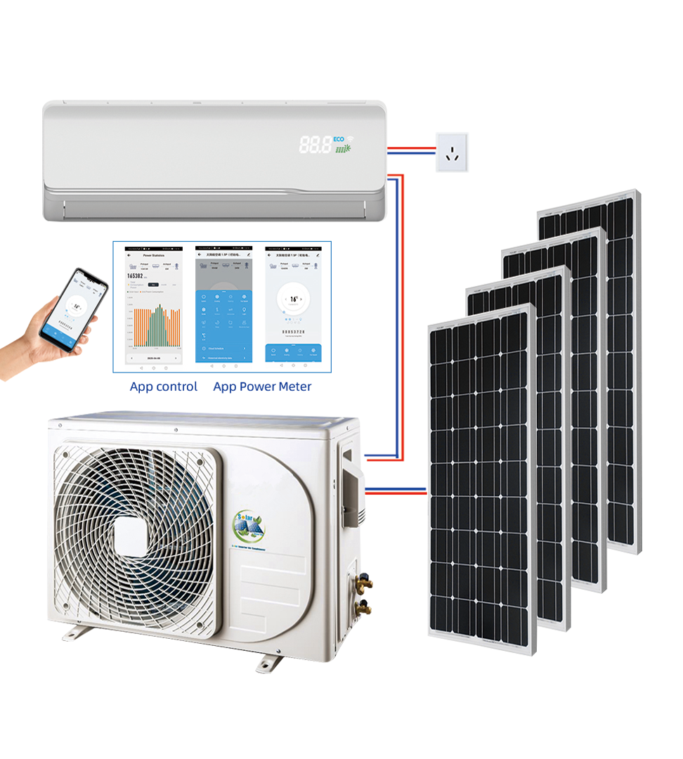 9000btu 12000btu 18000btu 24000btu window solar air conditioner mini solar air conditioner on grid