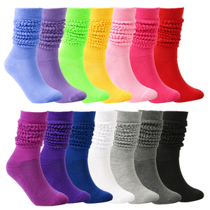 wholesale long socks for women Factory Direct Cheap colorful young girls Cotton slouch socks