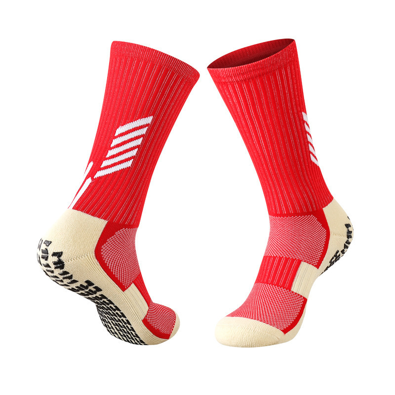 Tik Tok hot sale custom logo football sock compression designer famous brands anti slip men meias soccer grip socks